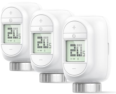 Linkind Smart Home Heizungsthermostat, smartes WiFi Thermostat mit App-Funktion, kompatibel mit Alexa/Google Home Sprachfehl, Fernsteuerung, M30*1,5mm, Hub erforderlich, 3 Stück