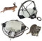 Paquete de 2 trampas medianas y pequeñas para animales de caza, herramientas de caza, trampas potentes de alta sensibilidad (13 cm, 2 unidades)