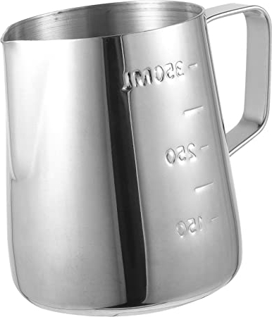 MILISTEN Milchkanne Milchaufschäumer Für Latte Aufschäumbecher Edelstahl Latte-art-krug Milchaufschäumer Kännchen Espressokanne Milchkrug Latté Rostfreier Stahl Verdicken
