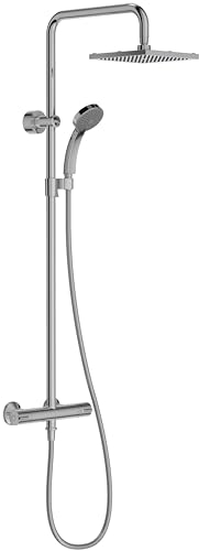 JACOB DELAFON Colonne de douche thermostatique carrée, économie d'eau, hauteur réglable, installation facile, sécurité maximale JULY E5523-SP-CP