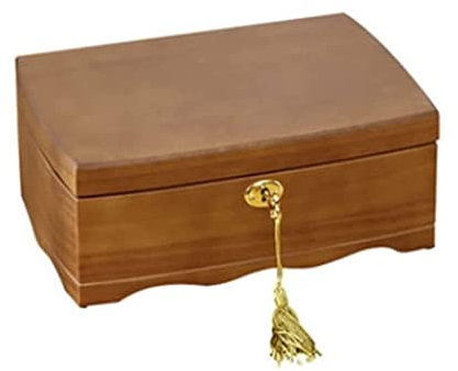 PIPONS Uhrenbox Schmuckschatulle aus Holz mit Schloss, Ohrringe, Halsketten, Uhren, Schmuck-Aufbewahrungsboxen Display-Organizer (Color : A, Size : Small style)
