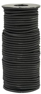 Gummiseil 4mm 30m, Schwarz Expanderseil Planenseil Wetterfestes Spannseil Gummischnur Gummikordel Gummiband Bungee Cord für DIY Basteln Nähen, Gepäck, Camping (Schwarz, 4MM X 30M)