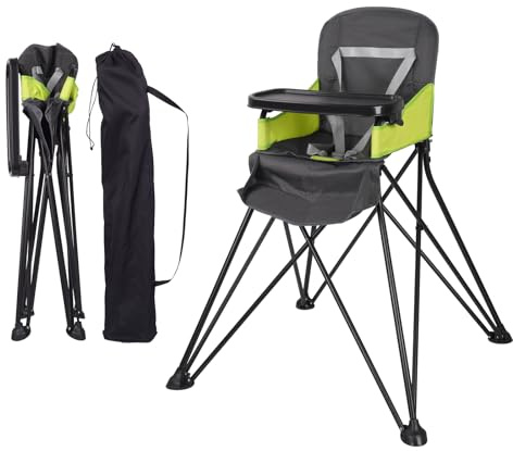 Sinbide Trona Bebé, ergonómica, cómoda, plegable con Arnés de 5 Puntos, Reposapiés, grande Bandeja Extraíble para Niños, Trona Infantil Multifuncional, segura y resistente