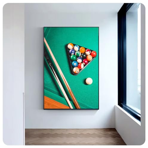 Moderne Billard-HD-Bilder, Snooker-Leinwandgemälde, Wandkunst, Sport-Posterdrucke für die Billardhalle, Wohnzimmer, Club, Wanddekoration, 50 x 70 cm, ungerahmt