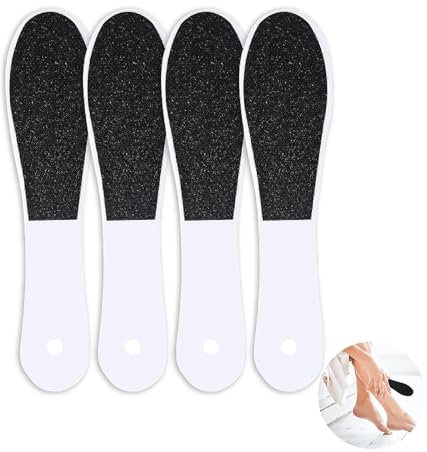 4 Pieces Double Sided Foot, Rasp Files Disposable Foot, Dead Skin Remover, for Dead Skin Removal, Hard Skin Remover, and Callus Removal Effective Foot File for Wet and Dry and Cracked Feet