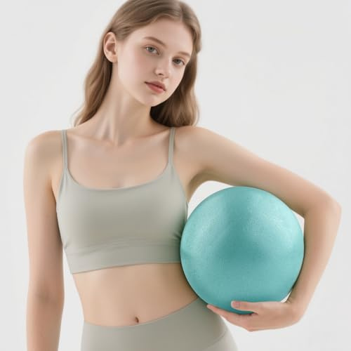 VELLUSTRA 2PCS Gymnastikball mit Aufblasbarer Fußpumpe, Anti Burst Pezziball, 25CM Gymnastikball, Anti-Rutsch-Sitzball, Balanceball, Pilates Ball Yogaball für Zuhause, Fitnessstudio und Büro