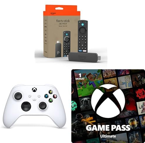 Amazon Fire TV Stick 4K Max + Xbox Robot White Controller + 1 Monat Game Pass Ultimate