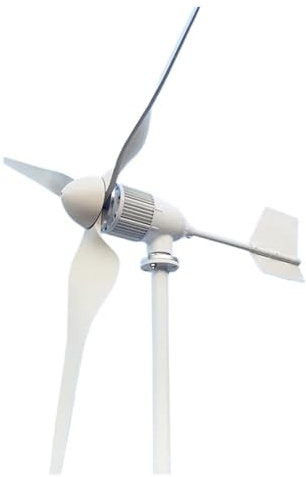 Turbina aerogeneradora de eje Horizontal de alta potencia, generador magnético de 6KW, 24V, 48V, 96V, granja de electrodomésticos Generación de energía de alta eficiencia y bajo ru(With Hybrid Charger
