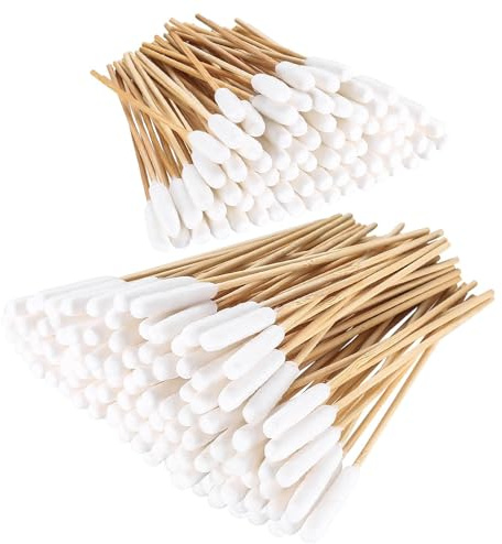 Frypay 300 Stück Hunde Wattestäbchen, 15cm 12cm Ohrreinigung für Hunde Ohrreiniger, Lang Ohrreinigungsstäbchen für Haustiere Hunde Katzen Ohrreiniger Wattestäbchen mit Großer Kopf