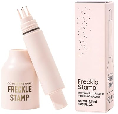 Stylo à tamponner faux freckle - Imperméable et longue durée - Séchage rapide - Stylo à taches de rousseur - Avec tête de tampon de précision à 5 points