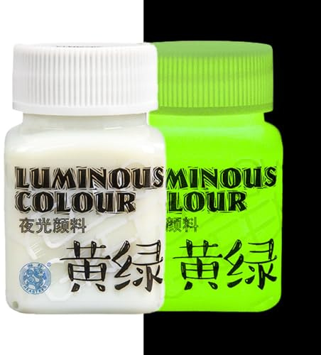 Caelura Fluoreszierende Farbe 60ml, Acrylfarbe Neon, Glow in the Dark Farbe und Schwarzlicht Farben, Leuchtfarben Nachtleuchtend für Leinwand, Holz, Stoff, Glas, Halloween, Weihnachtsdekorationen