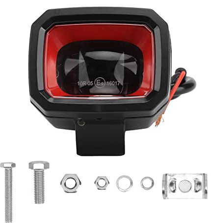 KANASI Lumière de sécurité LED pour chariot élévateur, lampe d'avertissement en alliage d'aluminium haute luminosité DC 12V pour le travail de nuit (Rouge)