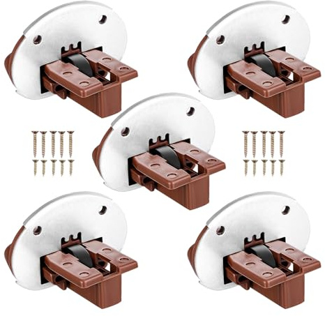 TOVINANNA Kit de Guías de Riel para Cajones de Plástico Montaje Inferior 5 Juegos Accesorios para Reparación y Reemplazo de Guías en Muebles Armarios y Organizadores de Cocina