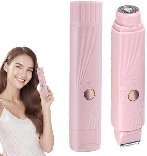 1 tondeuse de bikini électrique pour femme, rasoir électrique 2 en 1 pour femme, rasoir double tête lavable pour, tondeuse de bikini portable rechargeable pour jambes, bras, corps pubien