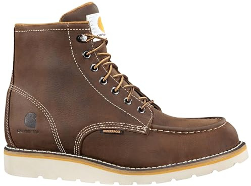 Carhartt Men's 6 Inch Waterproof Wedge Boot Steel Toe Industrial Oil Tanned Leather, 10.5 M US
