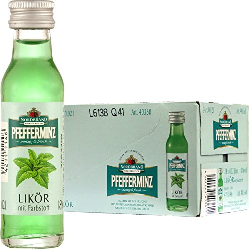 Nordbrand Pfefferminzlikör Miniatur Packung 24x0,02 l