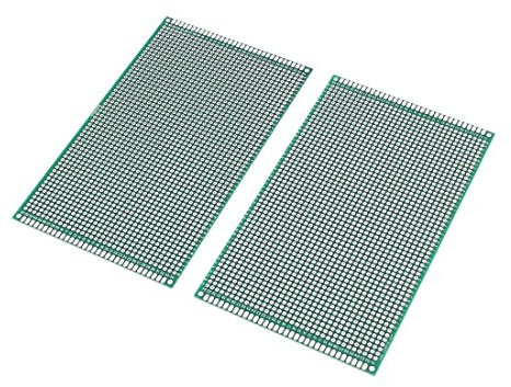 DollaTek 2PCS (9 x 15cm) PCB Board Universal Double Sided Prototyping Breadboard Panel Circuit Board for DIY Soldering
