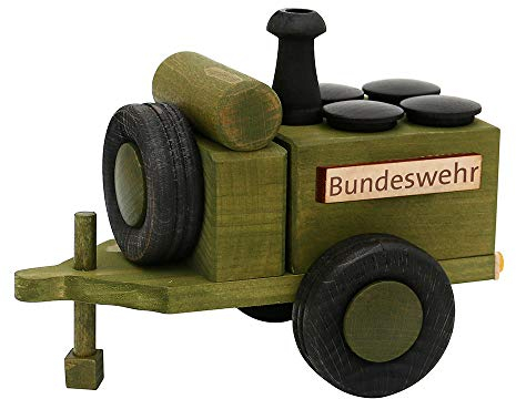 Deko-Geschenke-Shop Holz Räucherhaus Räucherfigur Räuchermann Gulaschkanone Bundeswehr grün 40806