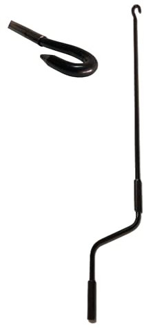 TENDAGGIMANIA Asta di Manovra per Tende da Sole Avvolgibile Universale - Colore: Nero - Misura: 250 CM - Manovella per Tende da Sole in Ferro Laccato