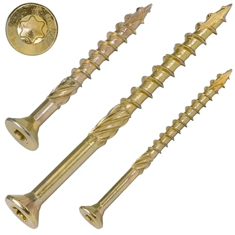 Holzbauschraube 4,5x70 mm - 200 Stück, gelb verzinkt, TX 20, Cut-Spitze, Reibteil, ETA | SCREW REBEL