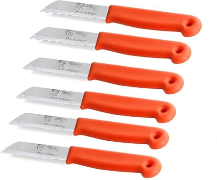 Obstmesser Solingen Gemüsemesser 6er Set kurz Universal Schälmesser klein | Messer mit scharfer glatter Messerklinge Made in Germany aus Rostfreiem Edelstahl Küchenmesser Ergonomischer Griff