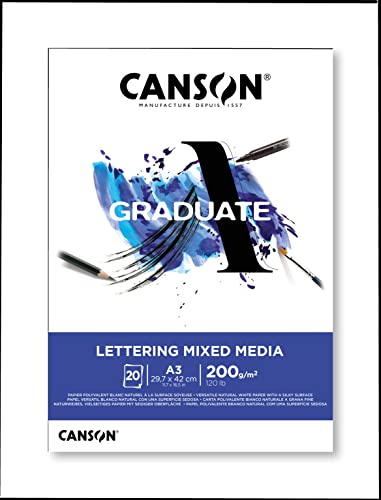 CANSON - Graduate – Lettering Mixed Media – Block 20 Blatt – A3 – 200 g/m²