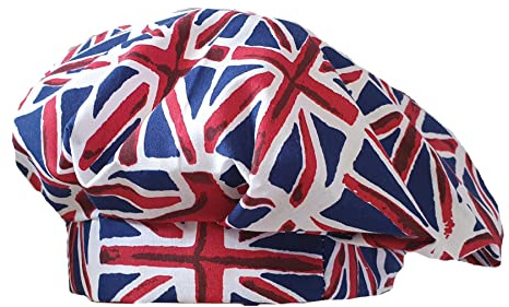 The Dragons Den Adults Union Jack Flag Beret Hat United Kingdom Great Britain Supporters Fancy Dress [One Size]