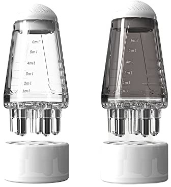 2 x tragbare Mini-Kopfhaut-Applikatoren – 6 ml Rollerball, ätherisches Öl, Haarbehandlung, Massagekamm für Kopfhautpflege, Haarwachstum