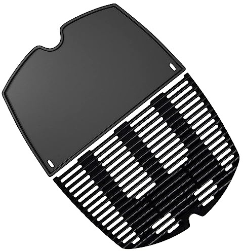 7646 Grillrost und 6506 Grillplatte für Weber Q300 Q320 Q3000 Q3200 Series | Ersatzteile für Weber 7584 6560, Robust und langlebig,Gleichmäßige Wärmeableitung,Retain Heat
