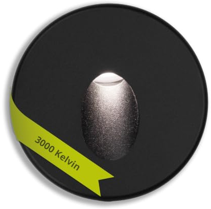 INNOVATE LED Einbaustrahler 24V DC IP44 Rund-Rund 3000K Schwarz | Treppenbeleuchtung Wandleuchte Innen & LED Strahler Außen I Indirekte Beleuchtung Unterputzdose Garten Terrasse Treppe