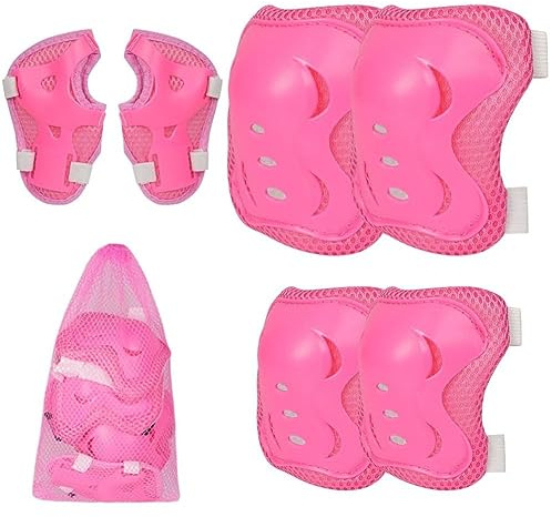 Flintronic Protezione Kit per Bambini 3-12Anni, Protezioni Set per Bambini, Sicurezza Set per Ciclismo, Regolabile Ginocchiere Set di Gomitiere per Sci Skateboard Pattinaggio Monopattino Sport Estermi
