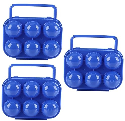 SOLUSTRE 3st Reisezubehör Eierkartons Camper-zubehör Wohnmobilzubehör Für Wohnwagen Kühlschrank-organizer Sandwich-behälter Eierhalter Mit Griff Eierhalter Camping Reisen Halterung Anhänger