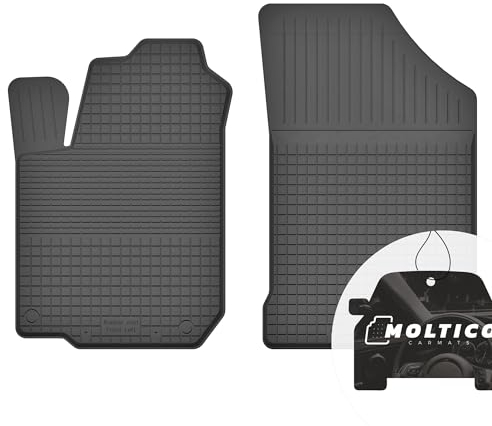 moto-MOLTICO Vorne Gummimatten Auto, 2-teiliges Set, Allwetter Gummi Fußmatten mit Rand, Antirutsch & Wasserfest Autoteppiche - passend für Nissan Micra K12 2003-2010