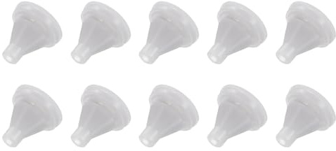sourcing map 10 ugelli di ricambio per soffione doccia, ugello in silicone, beccuccio per irrigatore, punta rotonda, parti di riparazione per diametro del foro 4 mm, grigio chiaro
