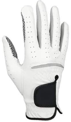 Guanto da Golf in Pelle, Guanti da Golf Traspirante, Guanto da Allenamento Antiscivolo per Mano Sinistra e Destra Uomo
