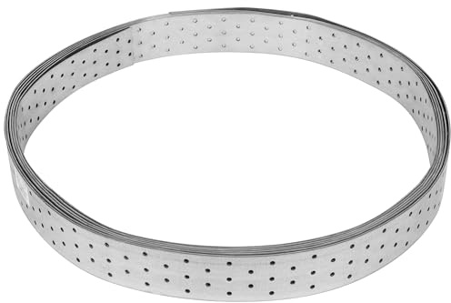Tischlerei Montageband für Bauwesen Montage Lochband Stahl Rolle Verzinkt Montagelochband Stahlband 80 mm x 2 mm x 10 lfm