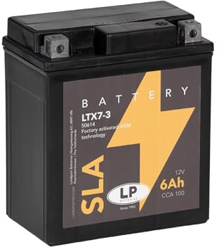 LANDPORT Batterie MS LTX7-3 SLA/AGM 12V 6Ah kompatibel mit Aprilia SR 125 | Vergleichstypen YTX7L-BS, CTX7L-BS; kompatibel mit Derbi Senda, Honda CB, PCX, Piaggio Fly, Liberty, Suzuki DR, Yamaha MT 125