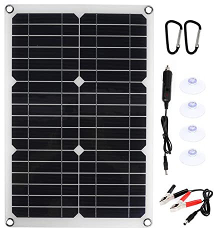 Power Bank 20W Solar Panels 18V Foldable Solar Panels High-Efficiency Monocrystalline Solar Modules Solar Chargers for Off-Grid Applications Camping Caravans RV Car Yacht 12V Battery Boat
