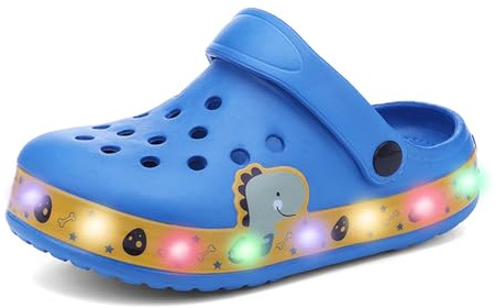Bambini LED Zoccoli Ragazzi Pantofole Ragazze Carino Scarpe da Giardino Traspirante Leggero Sandali Scarpe da Bagno Antiscivolo EU 24-35