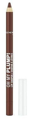 Rimmel OH MY PLUMP! Plumping Lip Liner, 100 Statement look, Fuller-Looking Lips, Highly Pigmented, Ultra-Creamy Formula, Voluminous Look, Define & Sculpt Pout, 5.5g