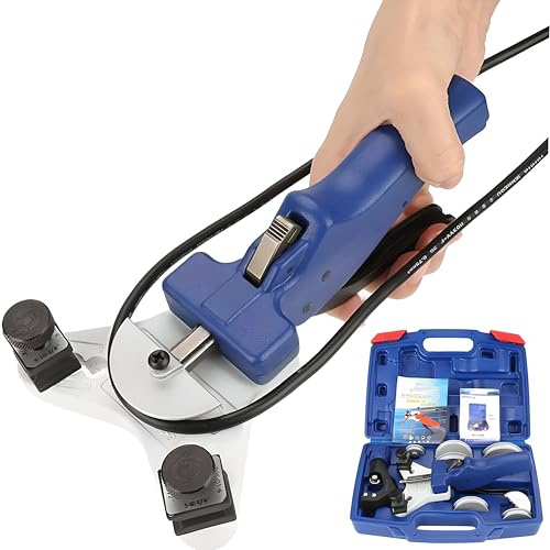 Manuelles Rohrbieger-Set, hydraulischer Rohrbieger mit glatter Kerbe, schneller Scheibenwechsel, 0-90-Grad-Winkel, ideal für professionelle Klempner und DIY-Projekte