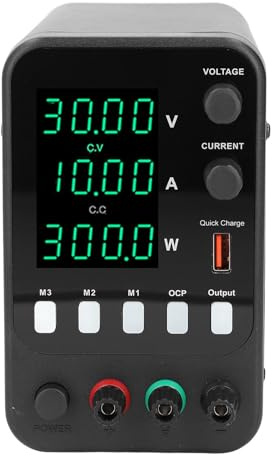 Generic Variable de Fuente de Alimentación de CC Ajustable 300W para Laboratorios y Líneas de Producción Material de Aleación de Aluminio (Enchufe de la UE AC230V)