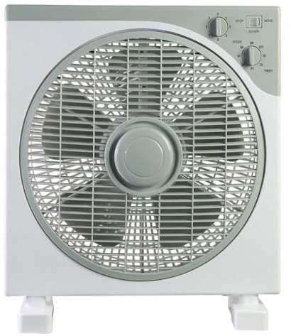 Dr.C Ventilatore Box da 30 cm, 35W, Timer Programmabile, 3 Velocità, Grigio