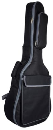 CONGARTENO Akustikgitarren Rucksack Gepolsterte 41 Zoll Gitarrentasche Mit Doppelgurten Schwarz Musikinstrumentenschutz