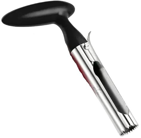 1 vide-pomme de cuisine en acier inoxydable, ultra tranchant, facile à utiliser et à nettoyer, durable(Black)