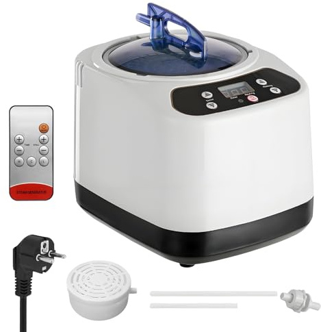 Générateur de Vapeur pour Sauna, 1200W Portatif Générateur de Vapeur avec Télécommande, 3L Sauna Générateur de Inoxydable de Machine de Fumigation pour Détoxifier le Corps