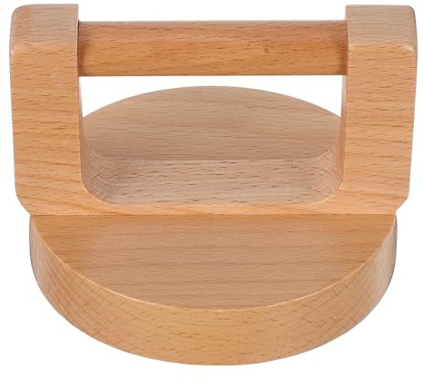 FONDOTIN Tabla de Impresión de Madera Mango Redondo Ergonómico Bruñidor de Haya para Manualidades y Linograbado Herramienta para Impresión de Bloques y Transferencia de Tinta Actividades