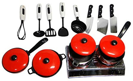 Hotainoys 13pcs toy kitchen utensils for kids Kids Toy Kitchen Cooking Sets Home Cooking Toys Food Utensils Pans Pots Dishes Cookware