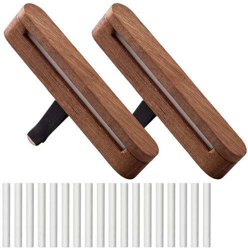 FAINCA 2 Pièces Diffuseur Parfum Voiture 18 Recharges Diffuseur 9x4,5cm | Désodorisant pour Voiture en Bois Automatique Huiles Essentielles Désodorisant Voiture Clip Diffuseur D'Arôme L'Intérieur