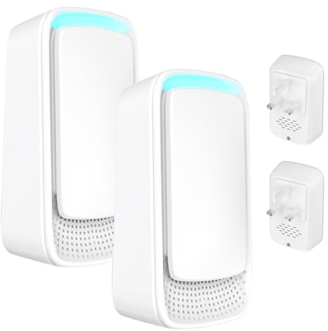 Mini Plug-In Air Purifier for Bedroom Home, 2-Pack Ionic Air Purifier for Pets/Smokers/Small Spaces, Effectively Removes Odours, Cooking & Dust - Quiet, No Filter & Easy to Use